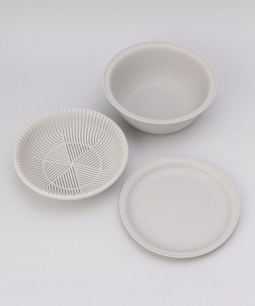 きほんの道具 ザルボウル3点セット 18cm GY <marna マーナ>