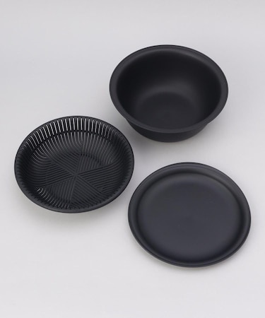 きほんの道具 ザルボウル3点セット 18cm DGY <marna マーナ>