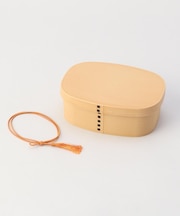 抗菌わっぱワンタッチ一段ランチボックス(仕切付) 白木