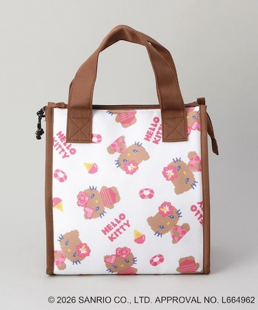 日焼けハローキティ DOT三角マチ保冷バッグ WH