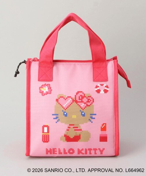 日焼けハローキティ DOT三角マチ保冷バッグ PK