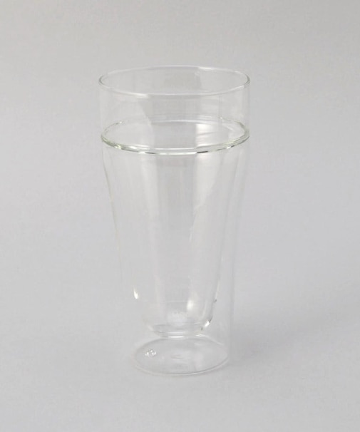 泡を楽しむ耐熱ダブルグラス