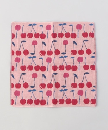 3重ガーゼはんかち さくらんぼ