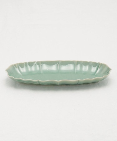 シュー オーバル細長皿 グリーン