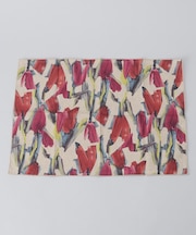 ランチョンマット フラワータッチ レッド