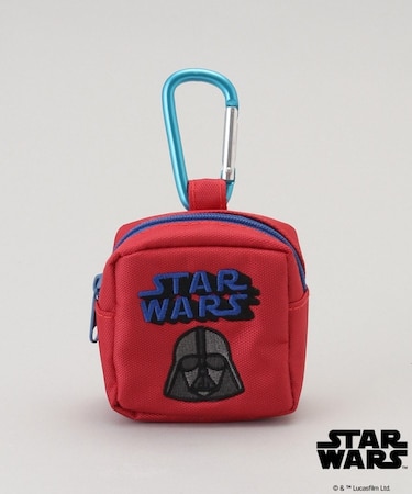 カラビナ付きミニ刺繍ポーチ ダース・ベイダー ロゴ ＜STAR WARS スター・ウォーズ ＞