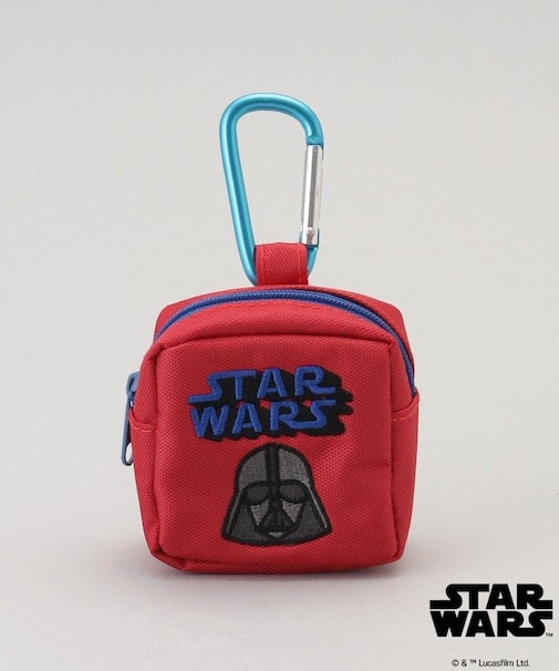 カラビナ付きミニ刺繍ポーチ ダース・ベイダー ロゴ ＜STAR WARS スター・ウォーズ ＞