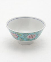 緑彩牡丹 スープ碗