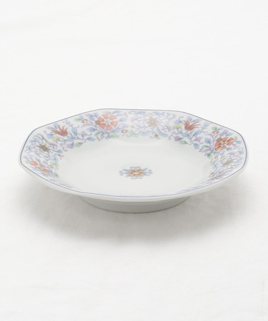 五彩牡丹 八角中華皿