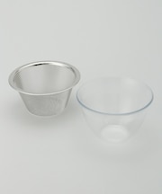 ガラスのようなボウル&ステンレスザル平縁15cm ＜365methods サンロクゴメソッド＞