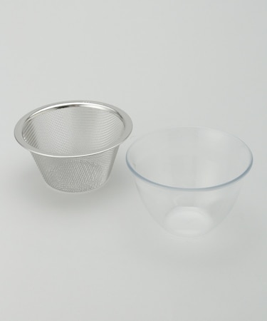 ガラスのようなボウル&ステンレスザル平縁15cm ＜365methods サンロクゴメソッド＞