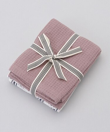 100% COTTON キッチンクロス ワッフル2枚セット PK ＜212Kオリジナル＞