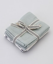 100% COTTON キッチンクロス ワッフル2枚セット GY ＜212Kオリジナル＞