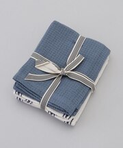 100% COTTON キッチンクロス ワッフル2枚セット BL ＜212Kオリジナル＞
