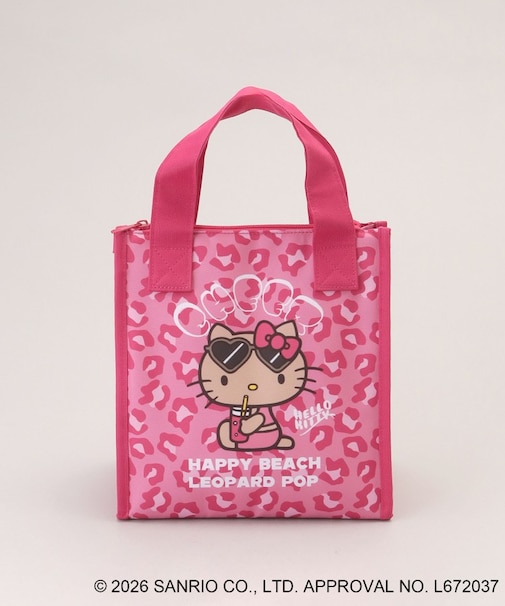 日焼けハローキティ 三角マチ保冷バッグ LEOPARD PK