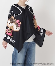 日焼けハローキティ 冷感タオルポンチョ LEOPARD BK