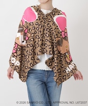 日焼けハローキティ 冷感タオルポンチョ LEOPARD BR