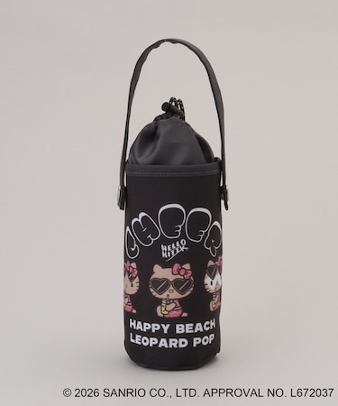 日焼けハローキティ ボトルホルダー LEOPARD BK