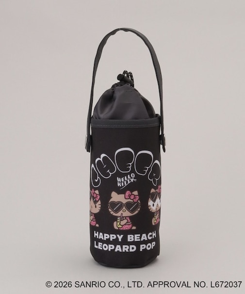 日焼けハローキティ ボトルホルダー LEOPARD BK