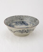 美濃焼 染付ラーメン鉢 花鳥