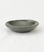 彩雫 豆皿 グリーン