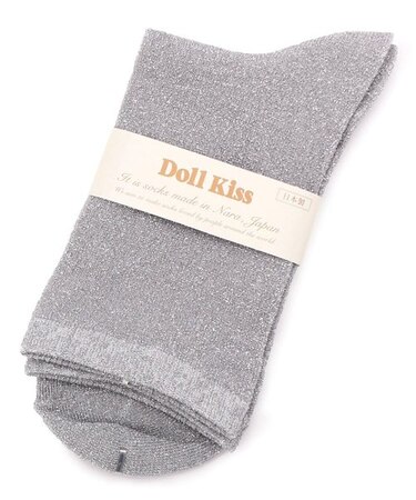 【販売累計45000枚越え】26色展開ラメ無地クルーソックス　靴下