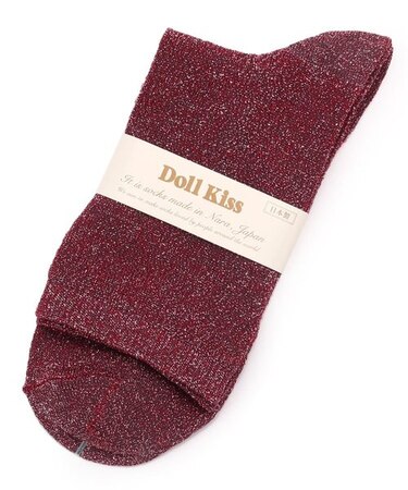 【販売累計45000枚越え】26色展開ラメ無地クルーソックス　靴下