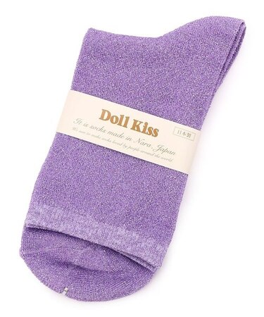 【販売累計45000枚越え】26色展開ラメ無地クルーソックス　靴下