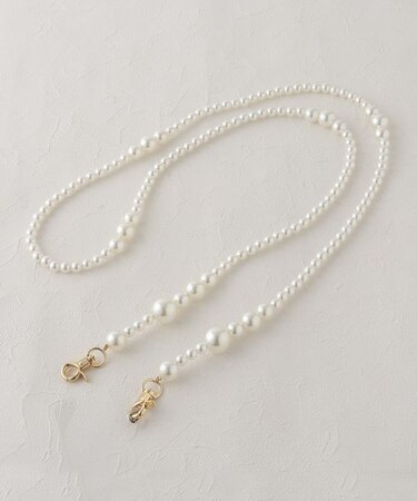 《スマホショルダー》フェイクパールスマホショルダー