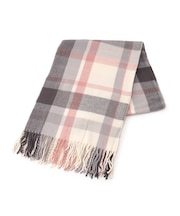 チェック柄大判ストール【防寒/マフラー】