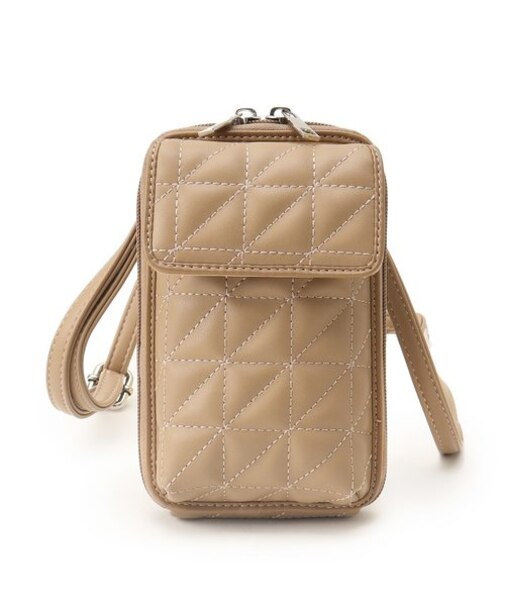 合皮タテ型キルトスマホショルダー