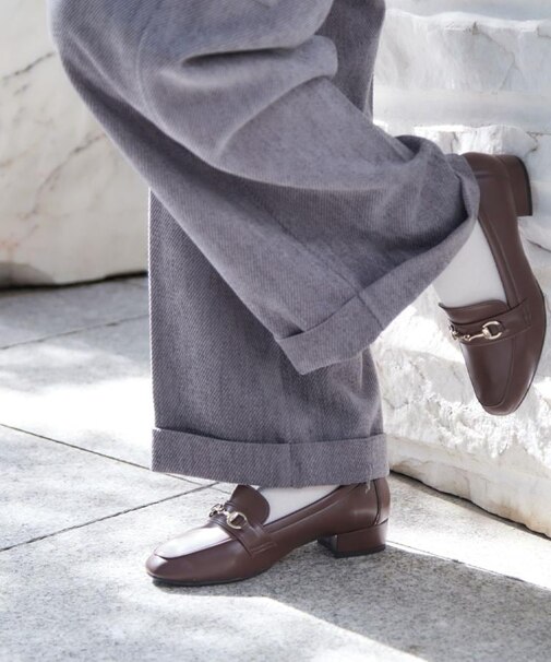 スクエアトゥローファー レイン対応