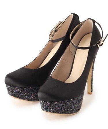 厚底3WAYグリッター超ハイヒールパンプス