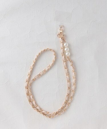 パール調レザーチェーンスマホショルダー