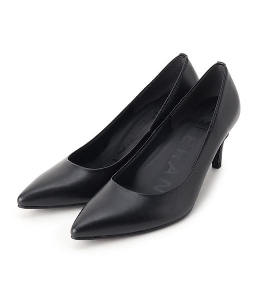 疲れにくいパンプス＜約7.5cmヒール＞ 歩きやすい レイン対応 ブラックフォーマル