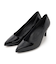 疲れにくいパンプス＜約7.5cmヒール＞ 歩きやすい レイン対応 ブラックフォーマル
