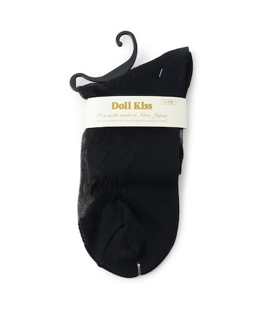 テグス甲レース柄クルー　靴下