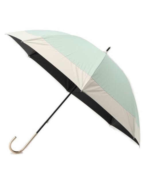 【UVカット率99.9％以上/遮光率99.9％以上/レイン/日傘/UVカット】バイカラー長傘