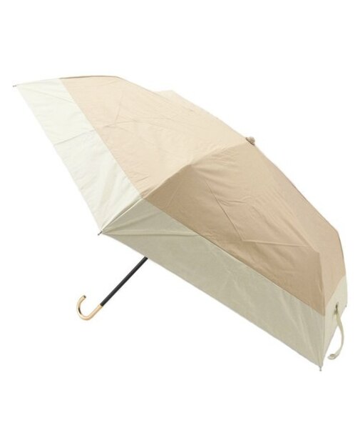 【紫外線遮蔽率90％以上/レイン/日傘/折りたたみ傘/UVカット】バイカラー