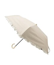 【紫外線遮蔽率99.9％以上/遮光率99.9％以上/晴雨兼用/日傘/折りたたみ傘/UVカット/熱中症対策】バイカラーフリル
