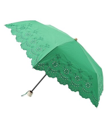 【紫外線遮蔽率90％以上/日傘/折りたたみ傘/UVカット】カットワークレース