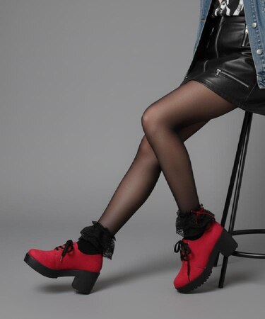 【らくちん履き心地】厚底レースアップパンプス