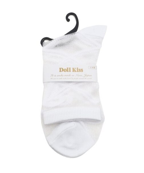 シースルー編み上げリボン　靴下