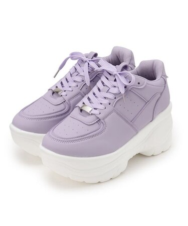 厚底ソールレースアップ スニーカー