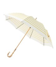 紫外線遮蔽率90％以上 晴雨兼用 日傘 長傘 UVカット 紫外線対策 バンブーハンドル ボーダー傘