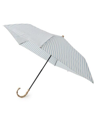 紫外線遮蔽率90%以上 晴雨兼用 日傘 折りたたみ UVカット 紫外線対策 バンブーハンドル ボーダー傘 Plain Color & Stripe