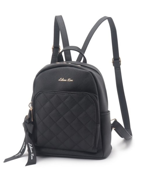 リボンチャーム付キルティングミニリュック