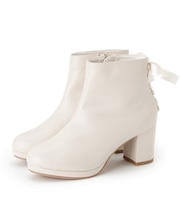 バックリボンレースアップブーツ