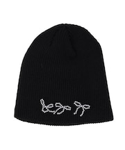 ビーズリボンニット帽