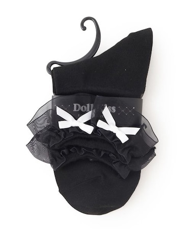 シースルーフリル×2連ソックス